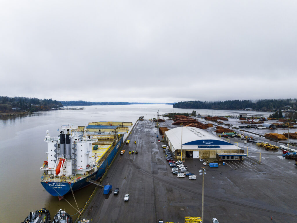 Ship docked in our marine terminal