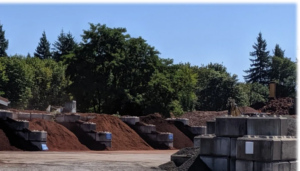 Landscaping materials on site at Commodities Unlimited